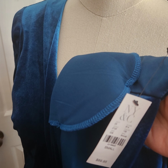 NWT -  NY&CO Blue Velvet dress (S) - Picture 10 of 11